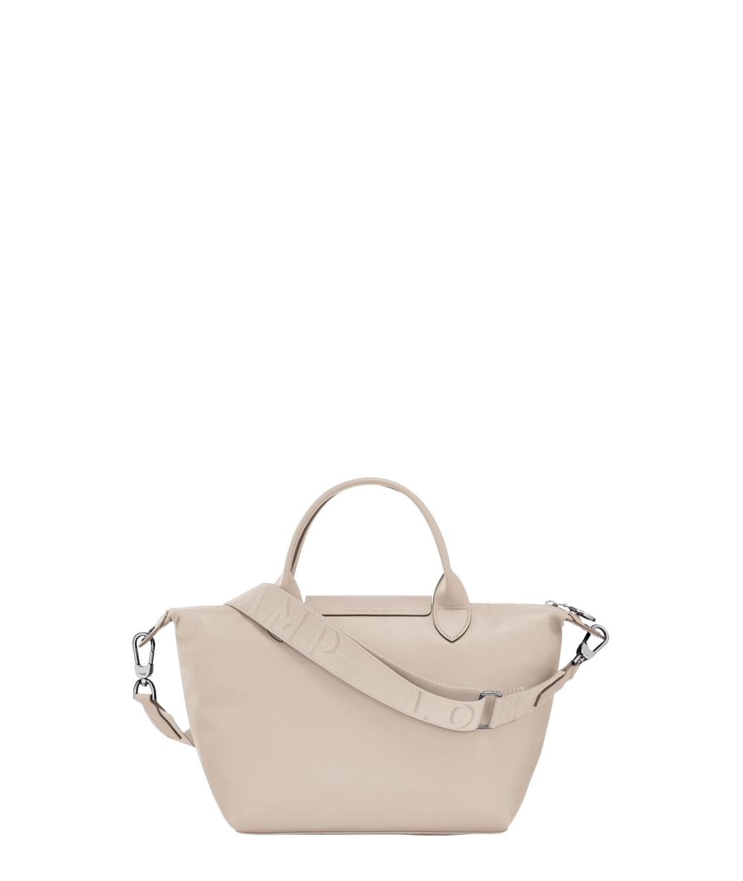LONGCHAMP Бежевая кожаная сумка тоут, фото 2