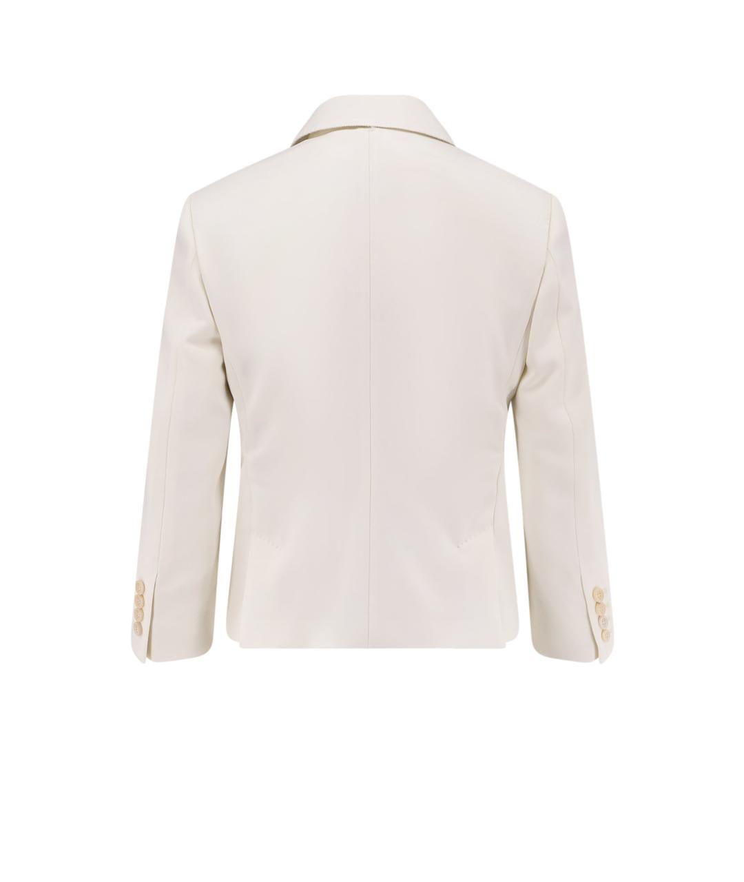 MAX MARA Бежевый шерстяной жакет/пиджак, фото 2