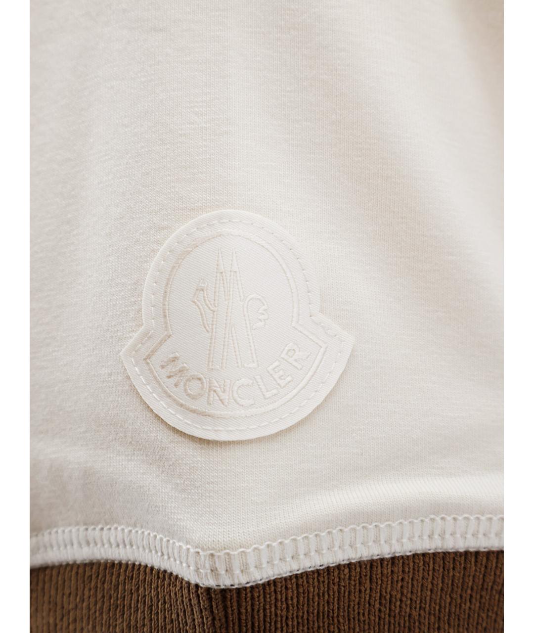 MONCLER Белая хлопковая футболка, фото 3