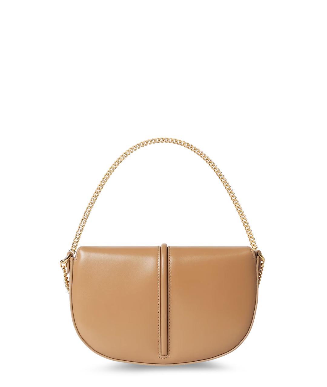 FENDI Бежевая кожаная сумка через плечо, фото 2