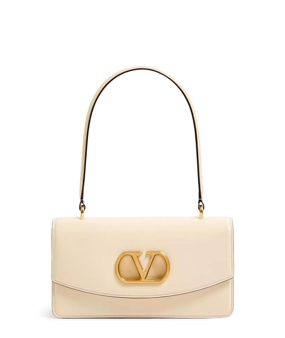 VALENTINO Белая кожаная сумка через плечо, фото 1