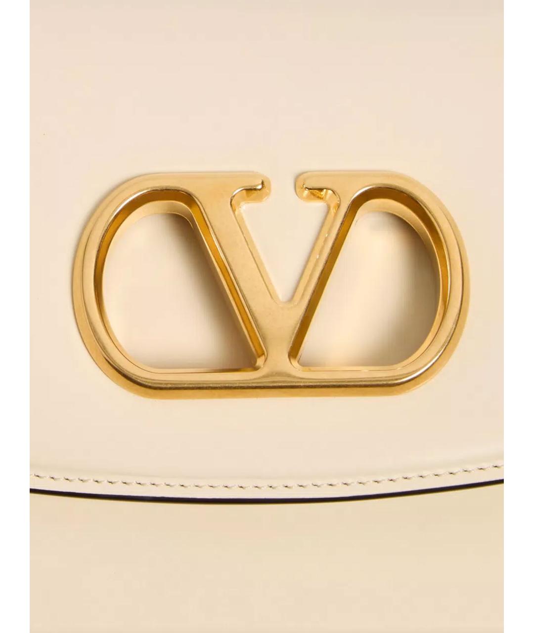 VALENTINO Белая кожаная сумка через плечо, фото 5