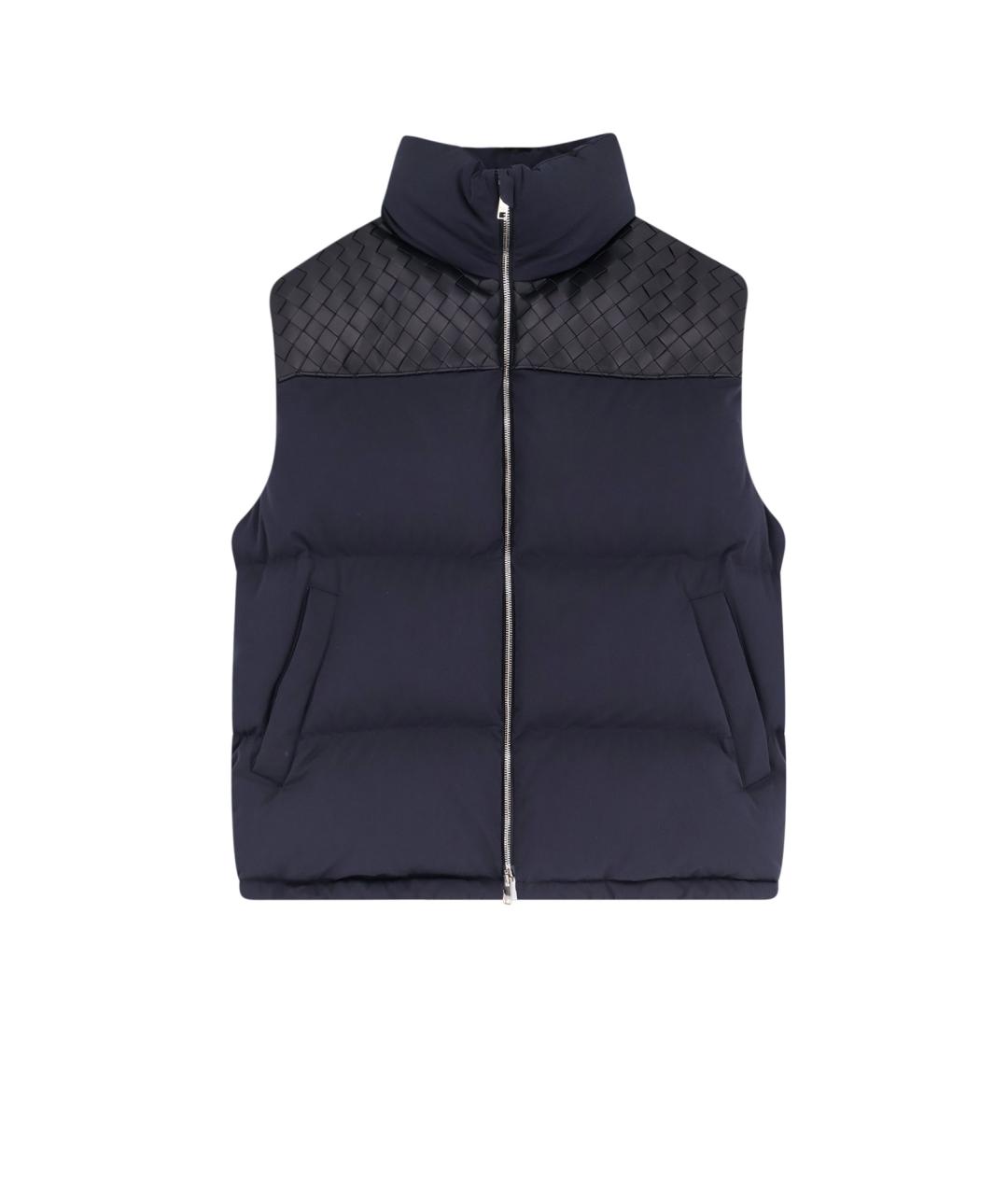 BOTTEGA VENETA Темно-синий хлопковый жилет, фото 1