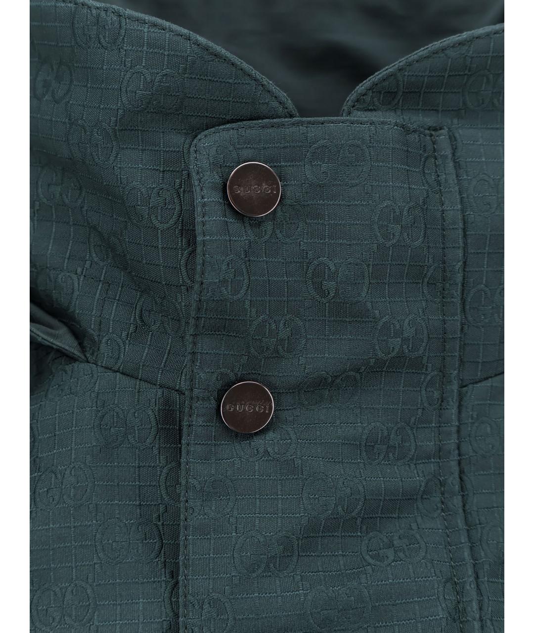 GUCCI Зеленая хлопковая куртка, фото 4