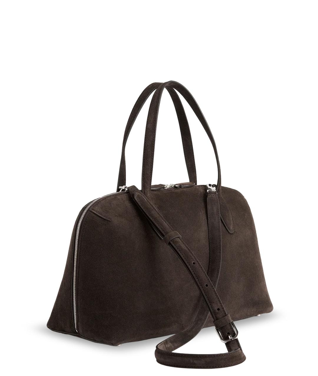 TOTEME Коричневая замшевая сумка тоут, фото 3