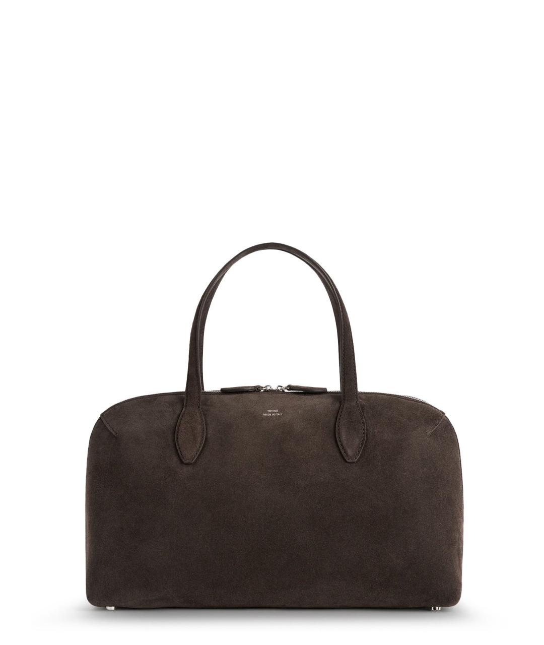TOTEME Коричневая замшевая сумка тоут, фото 1