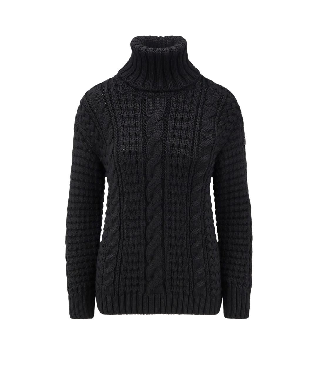 MONCLER Черный вискозный джемпер / свитер, фото 1