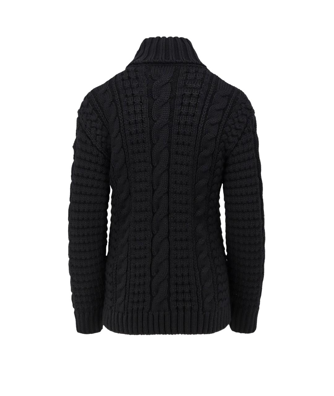 MONCLER Черный вискозный джемпер / свитер, фото 2