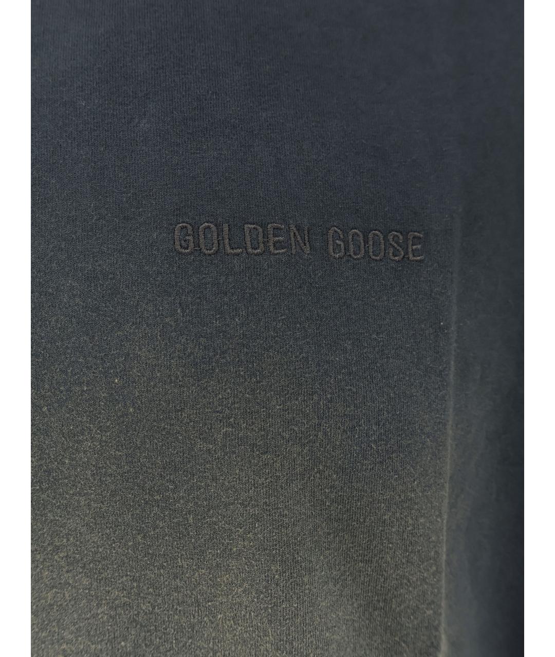 GOLDEN GOOSE Серая хлопковая футболка, фото 3