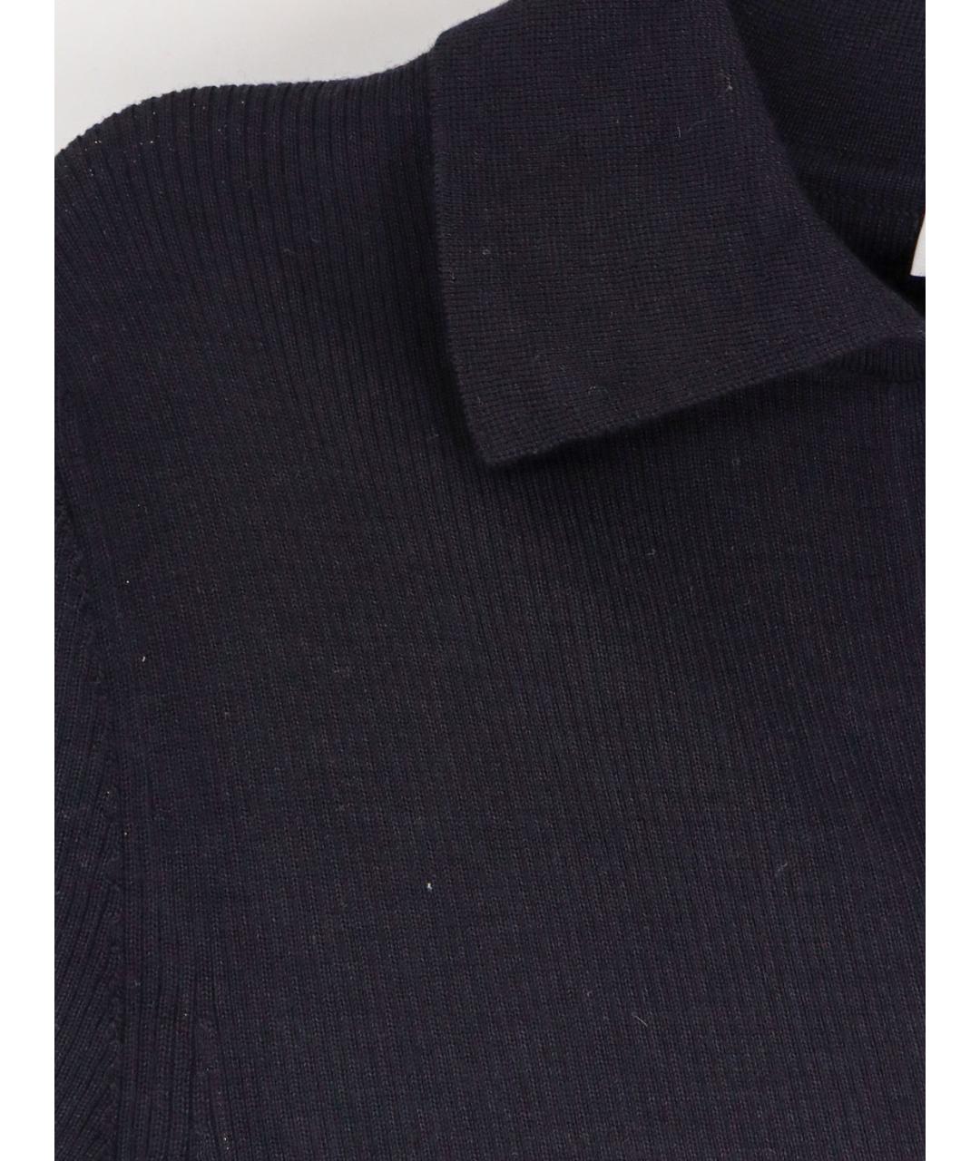 MAX MARA Темно-синяя шерстяная футболка, фото 3
