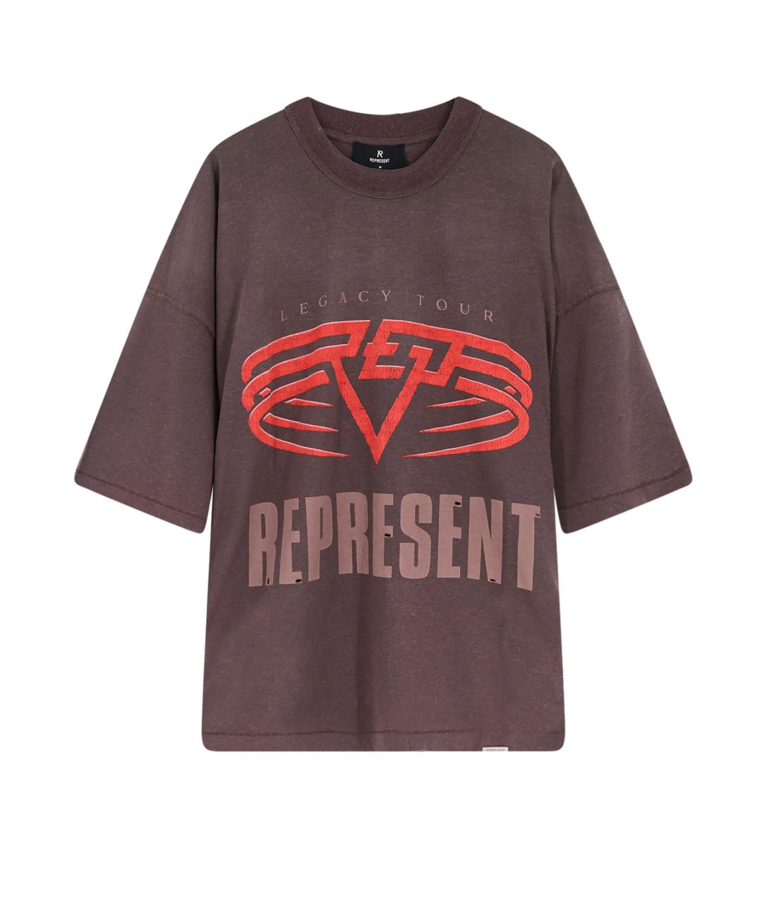 REPRESENT Черная хлопковая футболка, фото 1