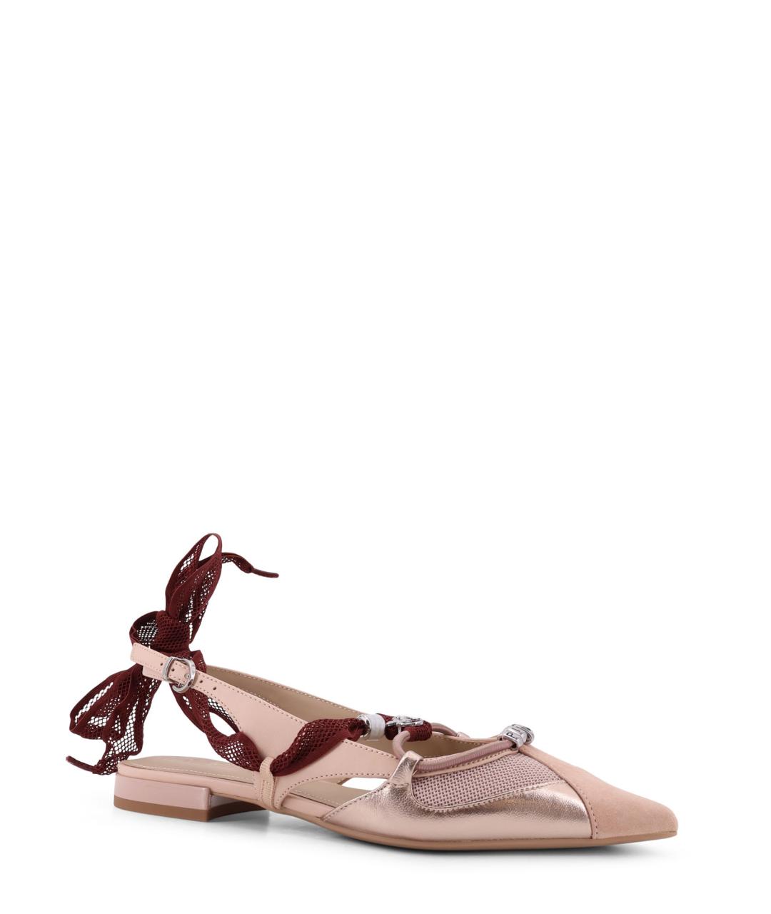 PINKO Розовые кожаные балетки, фото 2
