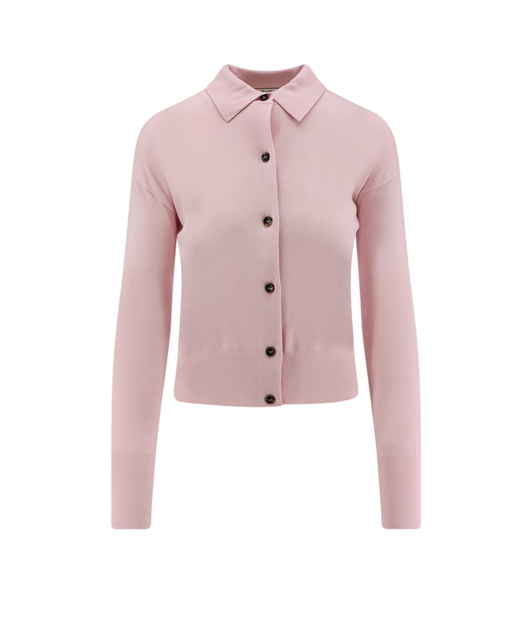 MAX MARA Розовый шерстяной кардиган, фото 1