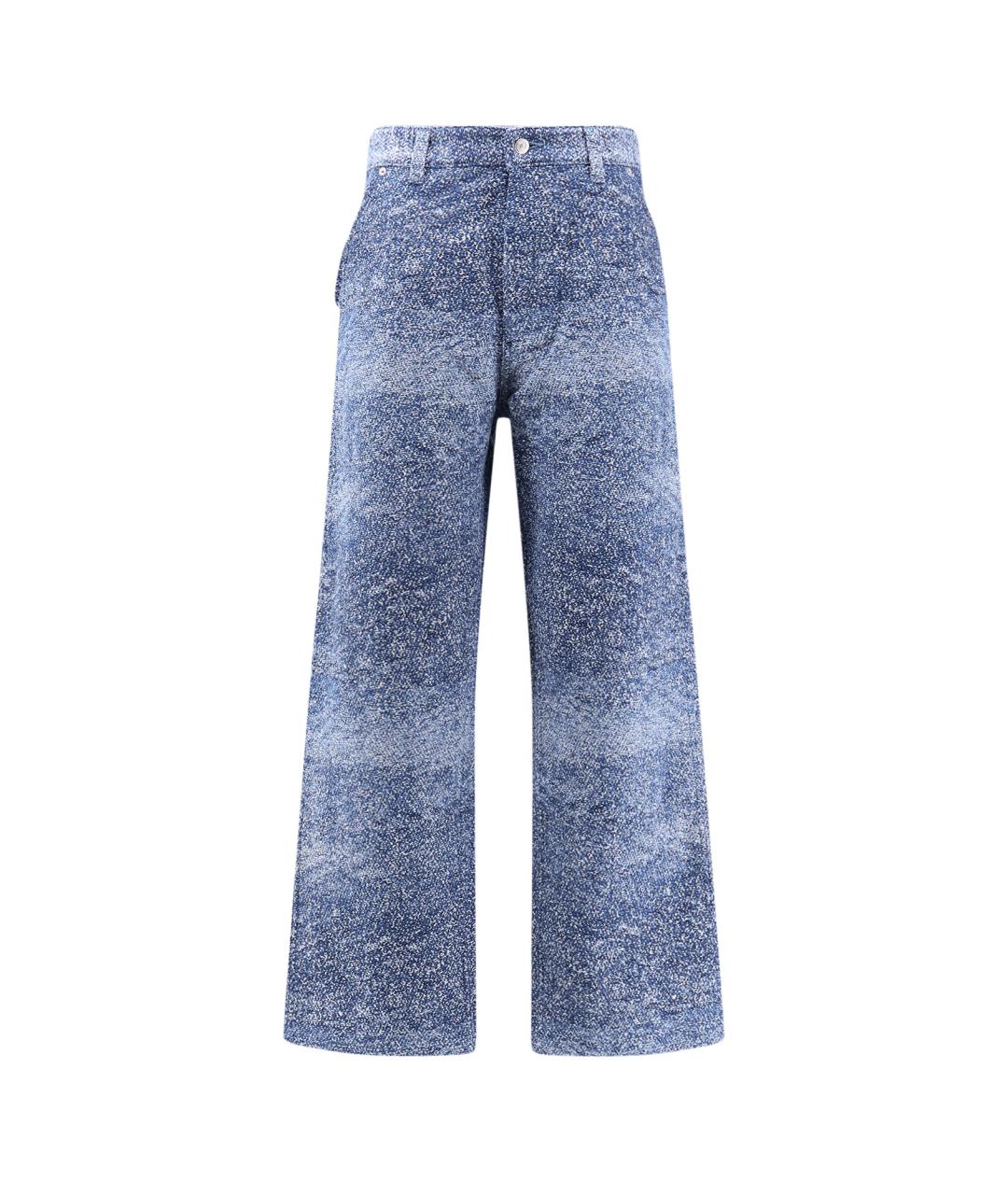 CHRISTIAN DIOR Голубые хлопковые прямые джинсы, фото 1