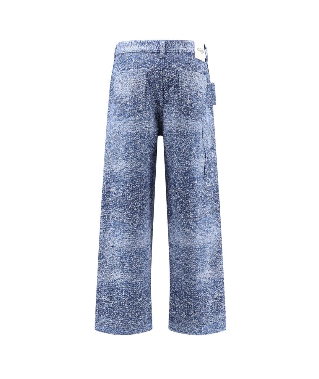 CHRISTIAN DIOR Голубые хлопковые прямые джинсы, фото 2