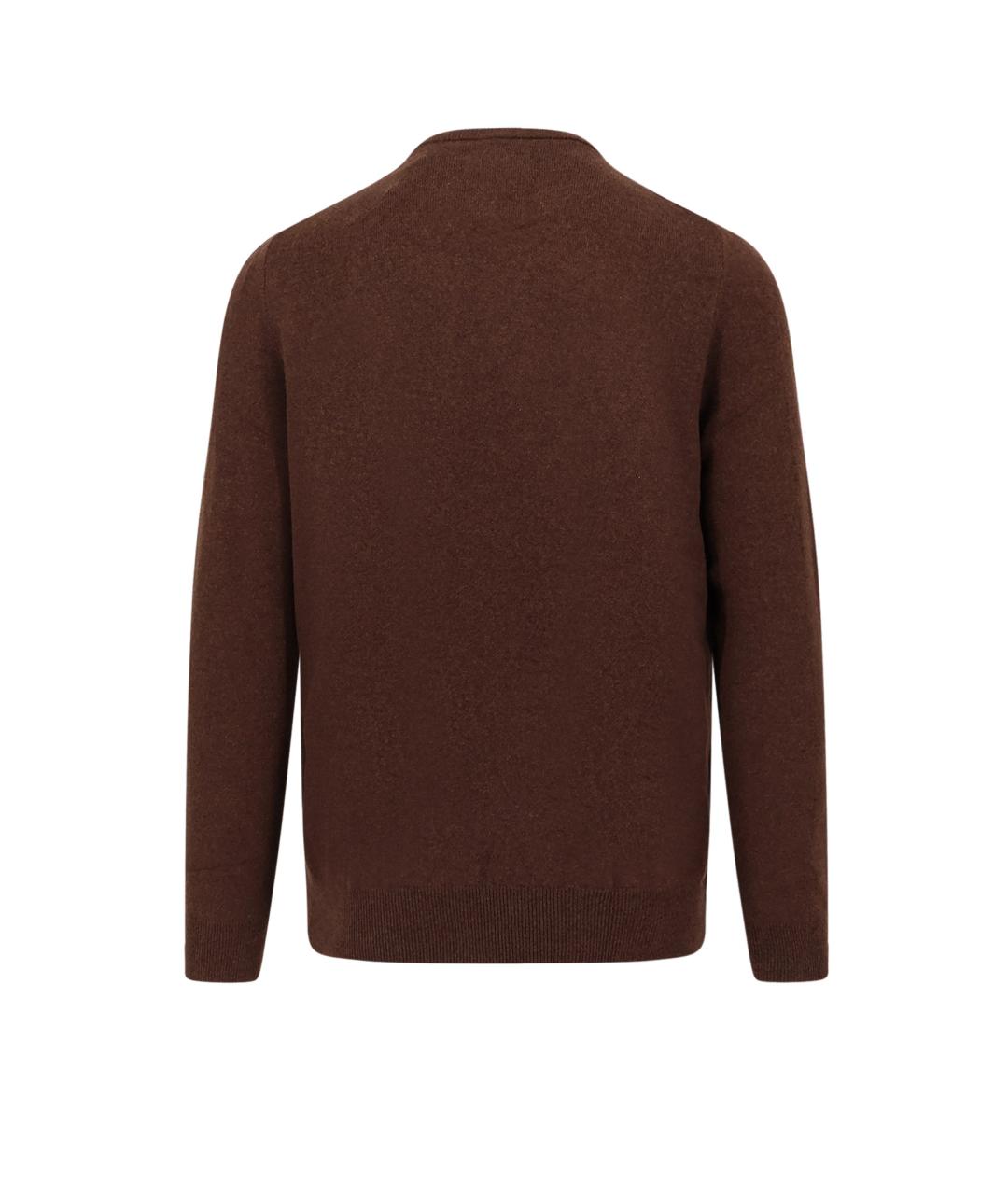 POLO RALPH LAUREN Коричневый шерстяной джемпер / свитер, фото 2