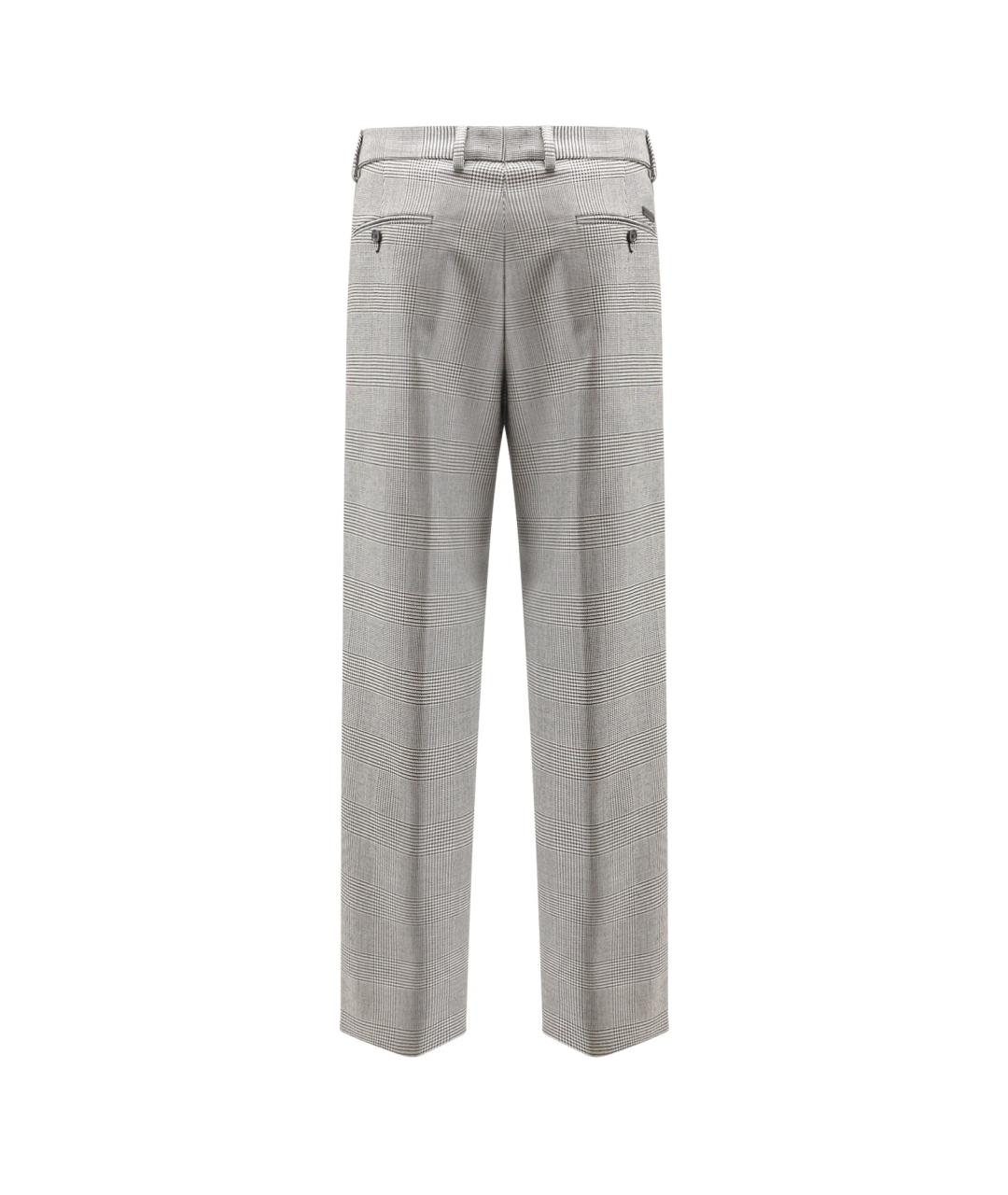 DOLCE&GABBANA Серые шерстяные классические брюки, фото 2