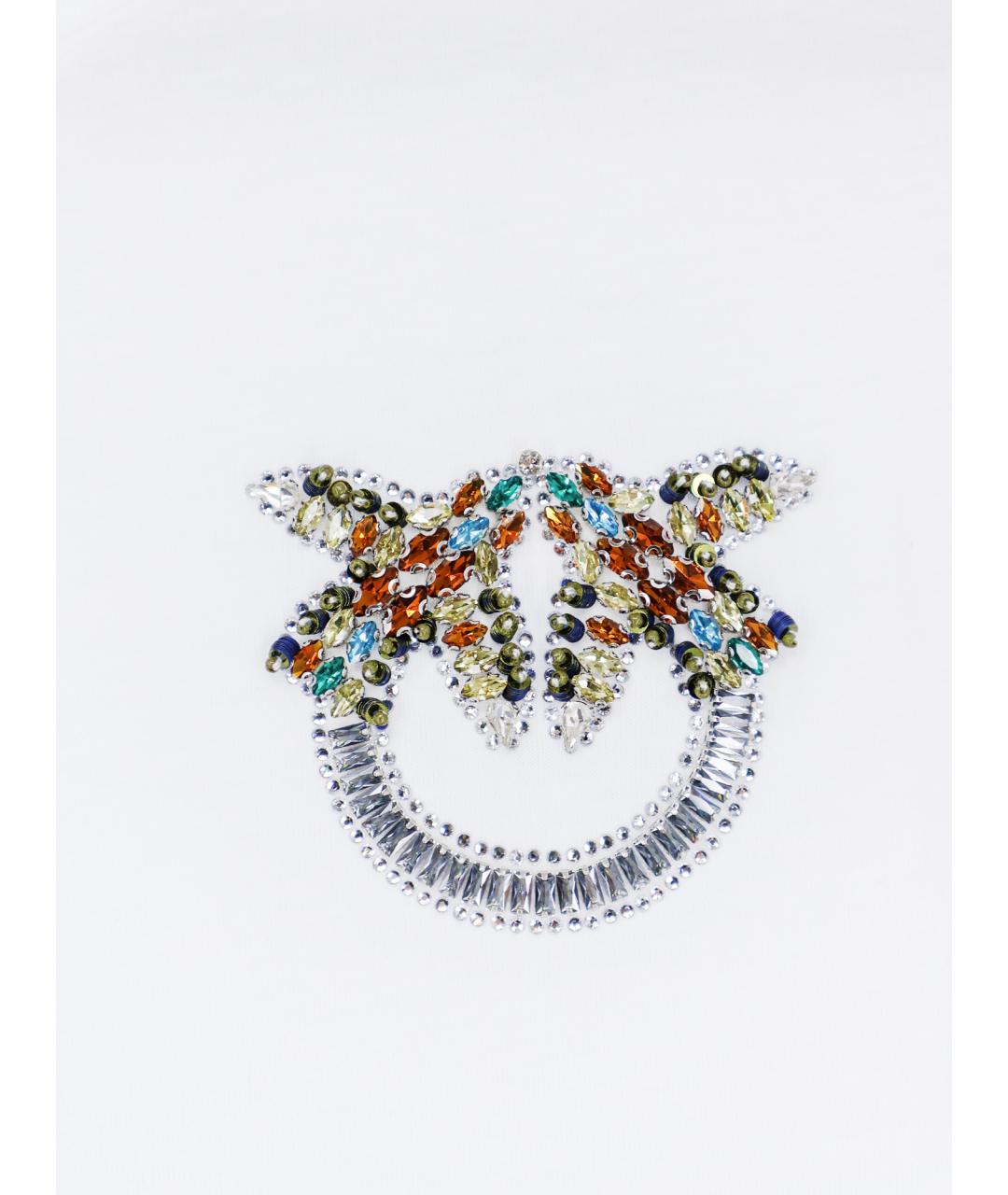 PINKO Белая хлопковая футболка, фото 3