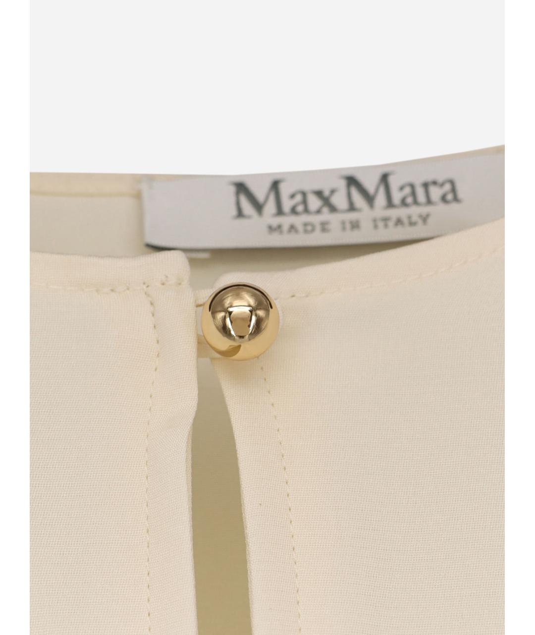MAX MARA Бежевая шелковая блузы, фото 3