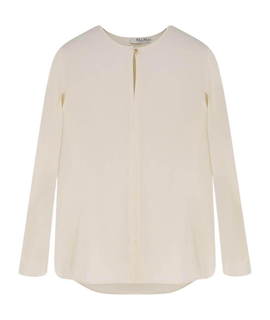 MAX MARA Бежевая шелковая блузы, фото 1