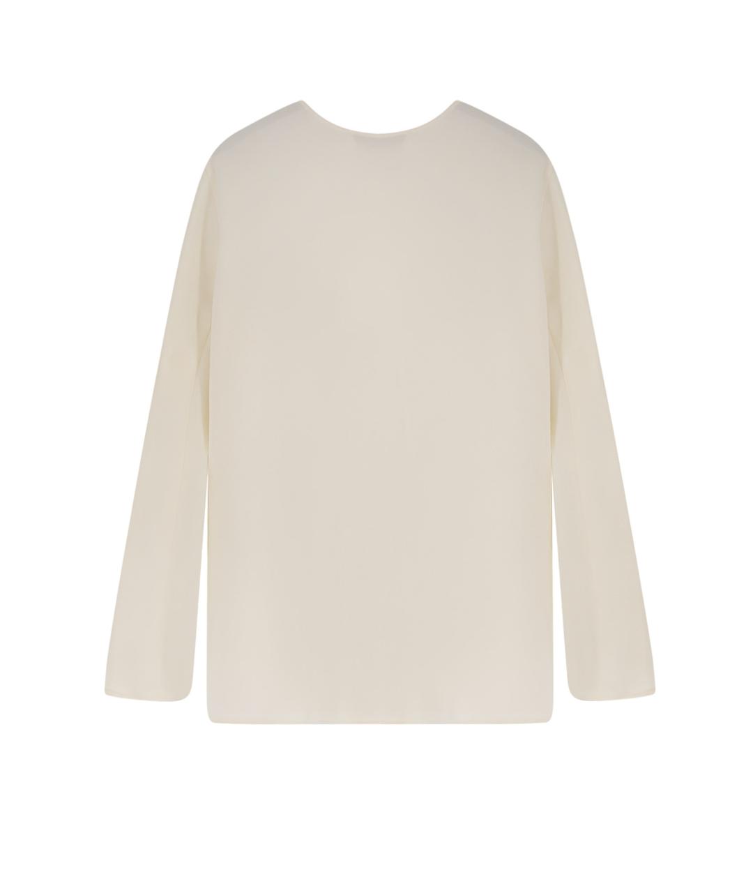 MAX MARA Бежевая шелковая блузы, фото 2