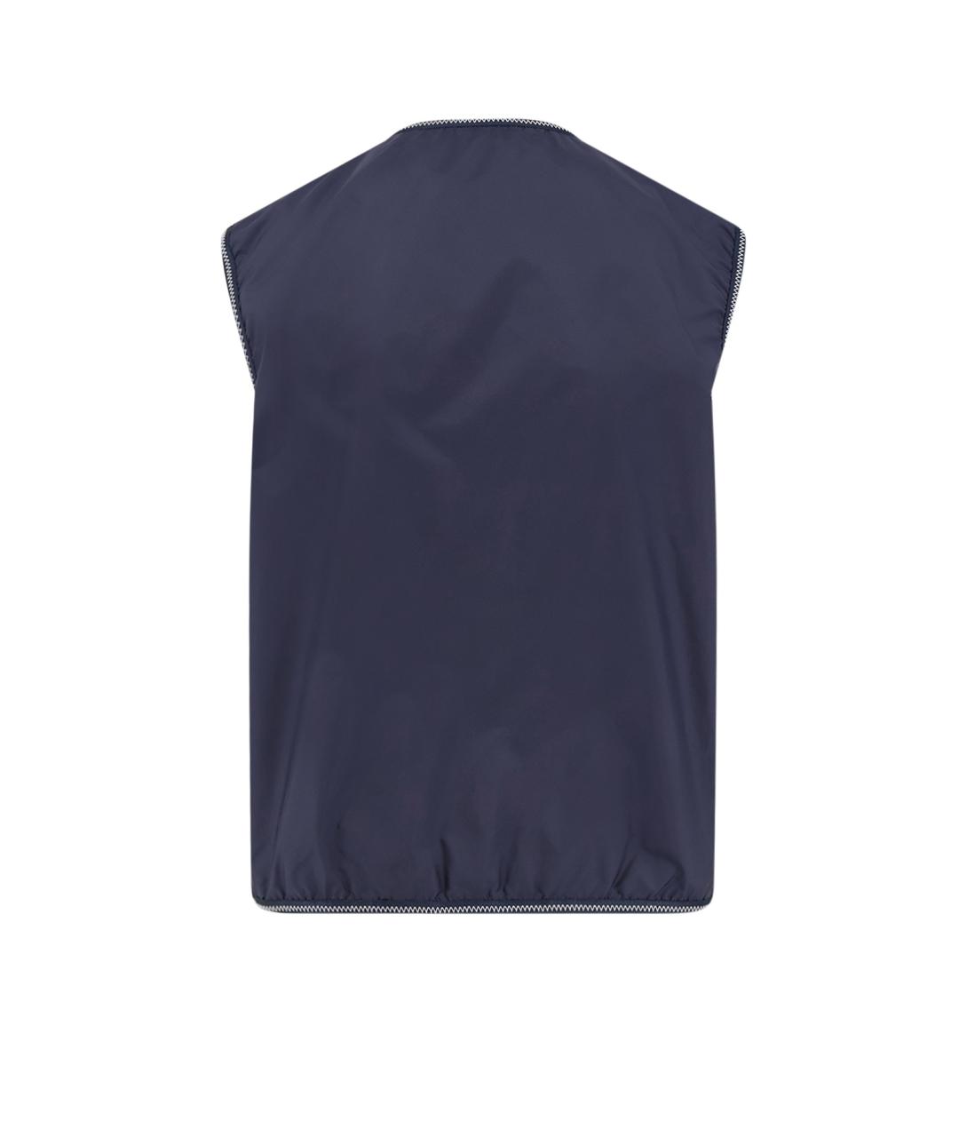 MONCLER Синий полиамидовый жилет, фото 2