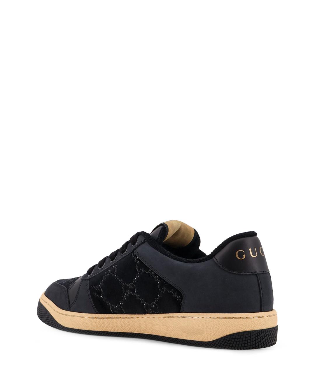 GUCCI Черные текстильные кроссовки, фото 3