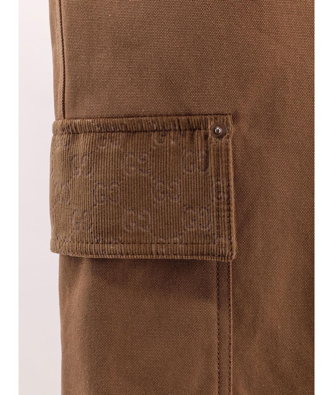 GUCCI Коричневые хлопковые шорты, фото 3