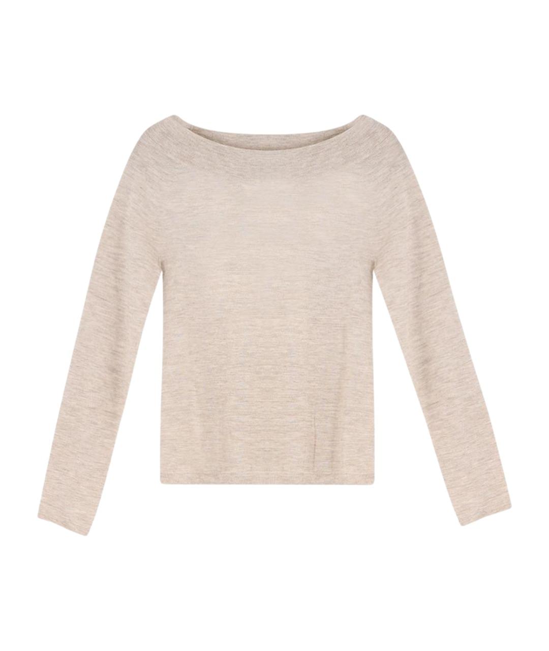 MAX MARA Бежевый кашемировый джемпер / свитер, фото 1