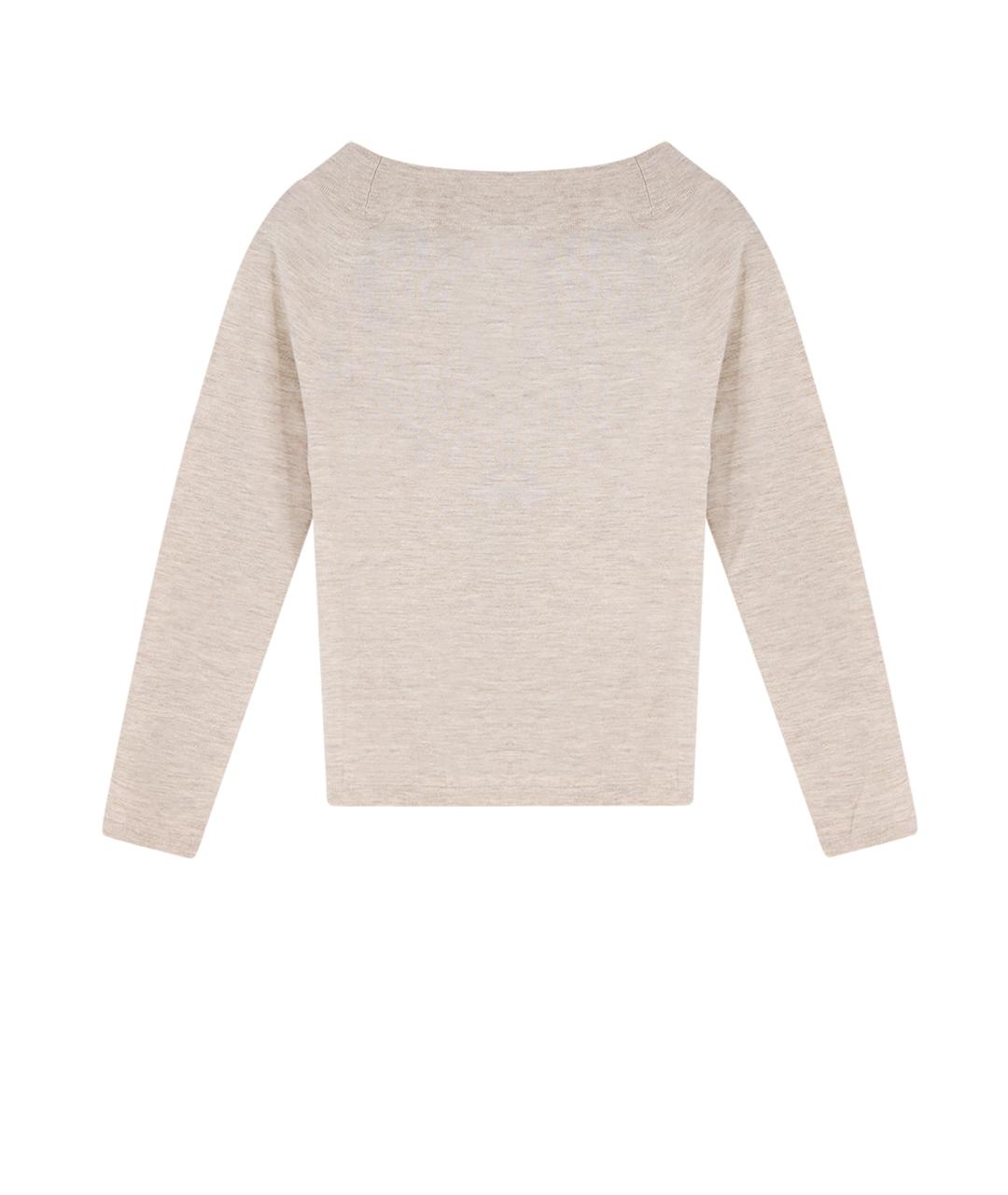 MAX MARA Бежевый кашемировый джемпер / свитер, фото 2