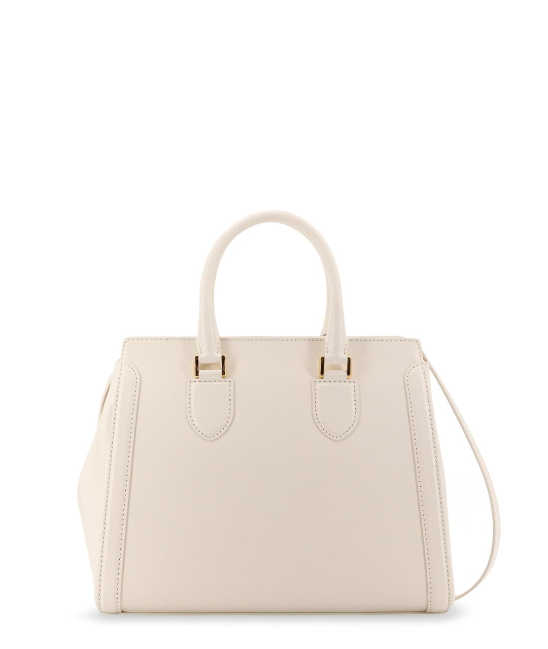 ALEXANDER MCQUEEN Белая кожаная сумка тоут, фото 2