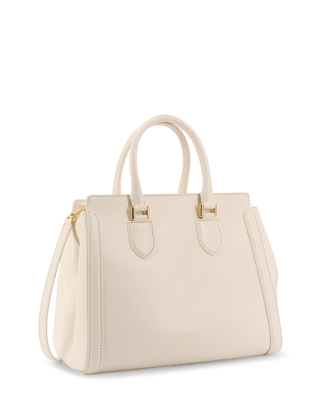 ALEXANDER MCQUEEN Белая кожаная сумка тоут, фото 3