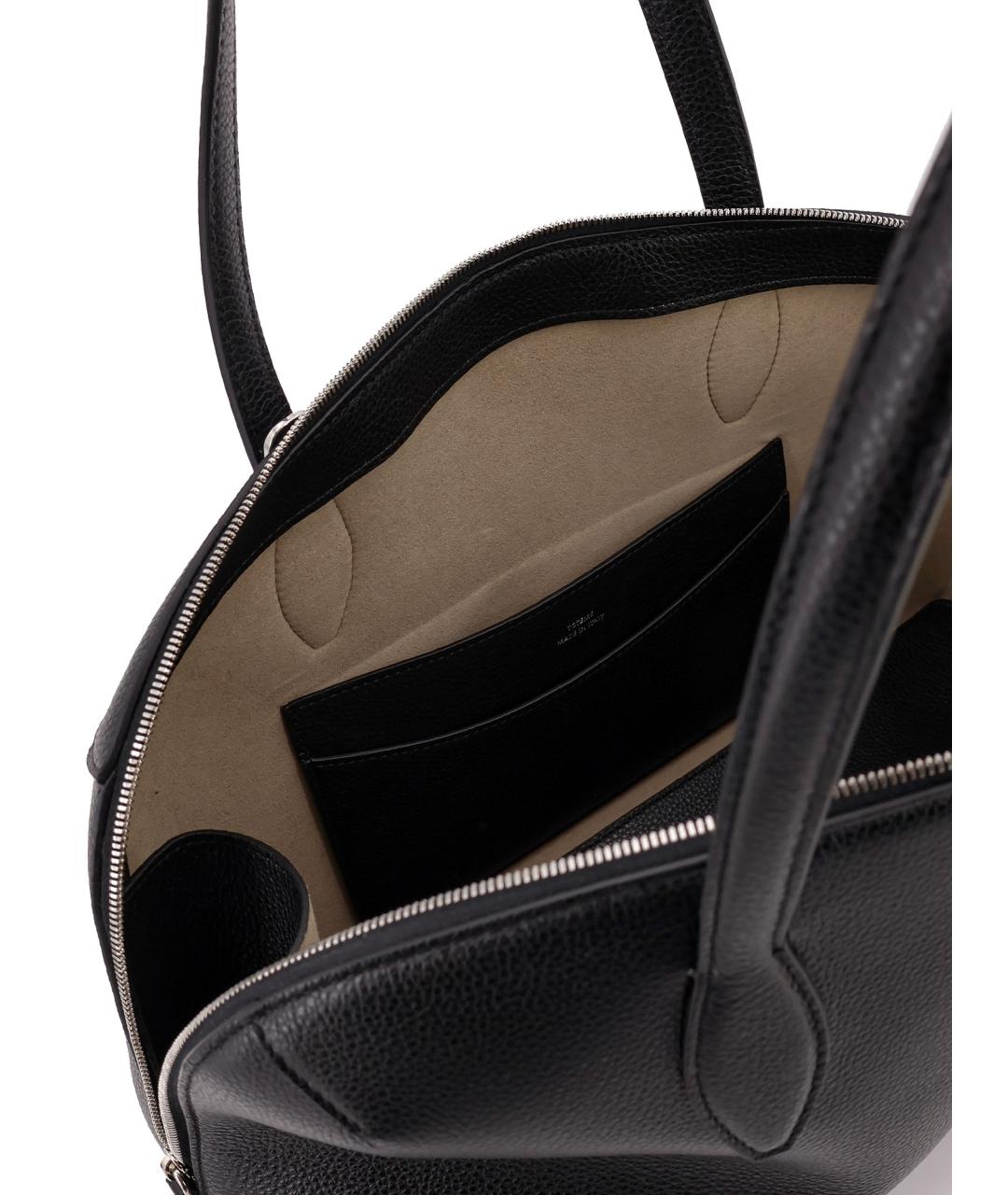 TOTEME Черная кожаная сумка тоут, фото 4