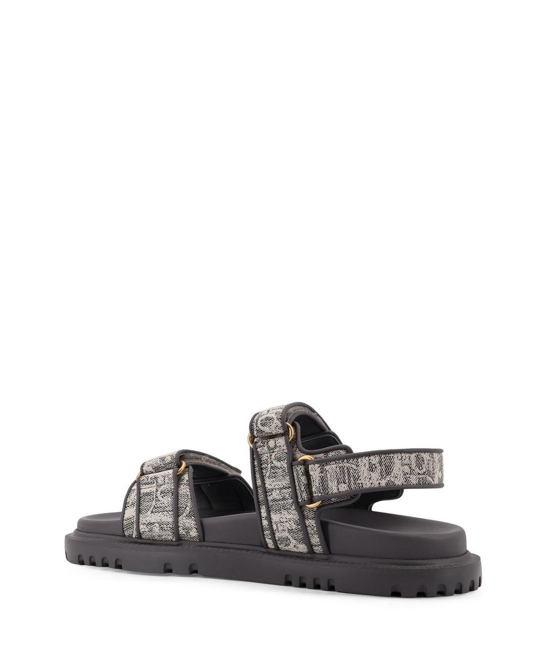 CHRISTIAN DIOR Мульти текстильные шлепанцы, фото 3