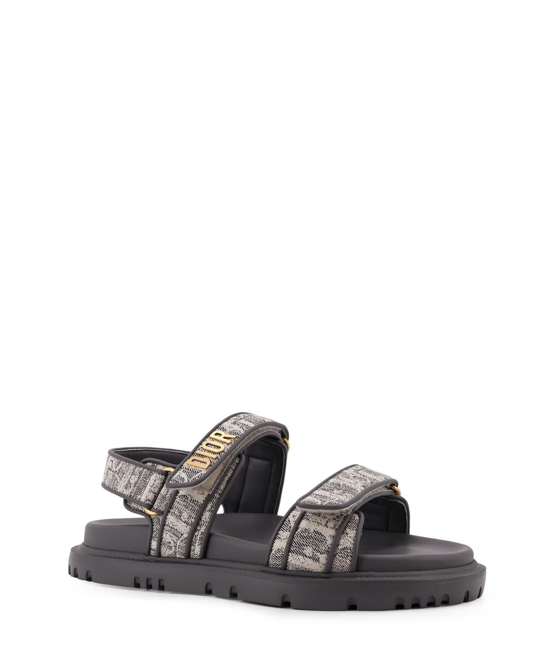 CHRISTIAN DIOR Мульти текстильные шлепанцы, фото 2