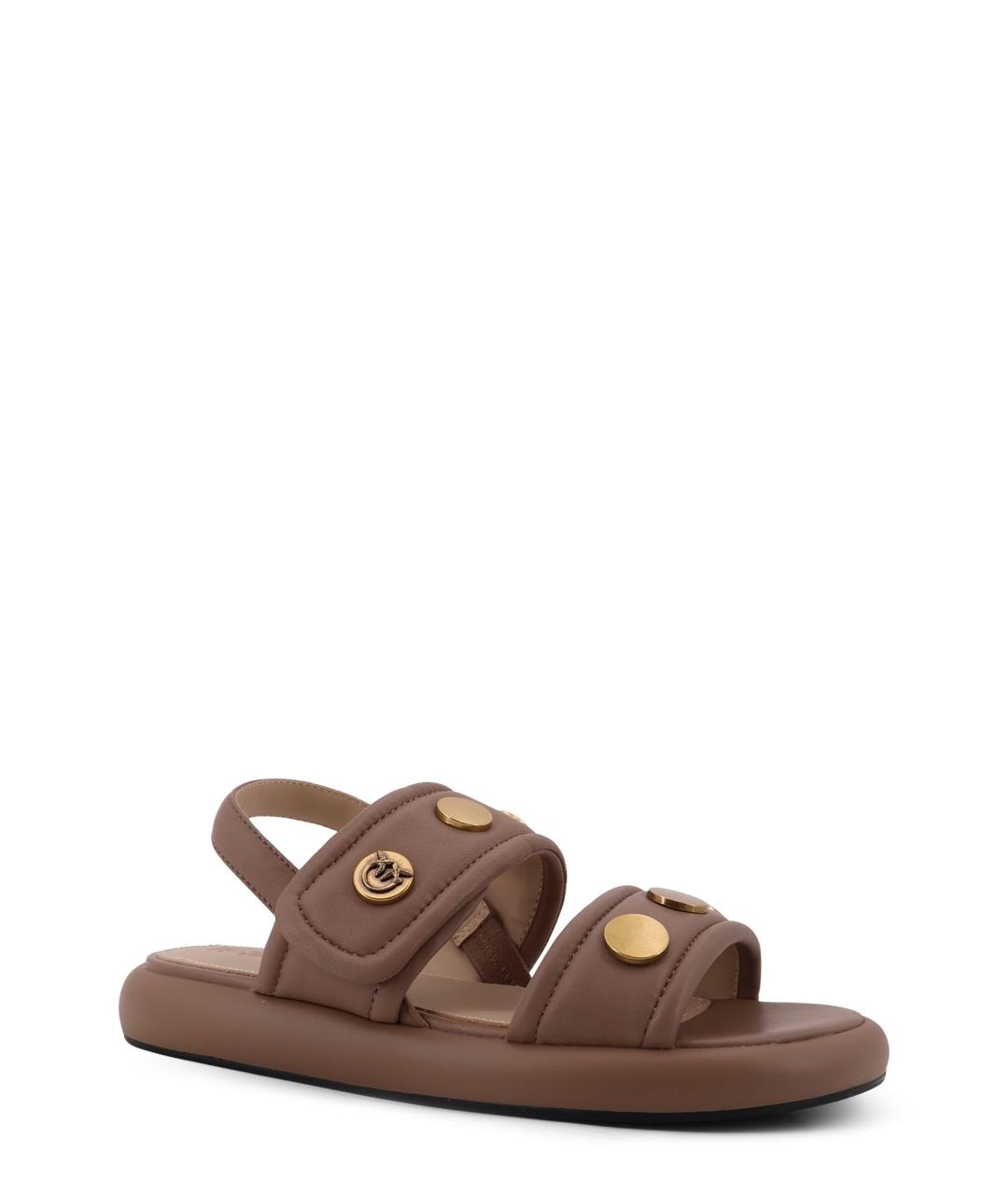 PINKO Коричневые кожаные босоножки, фото 2