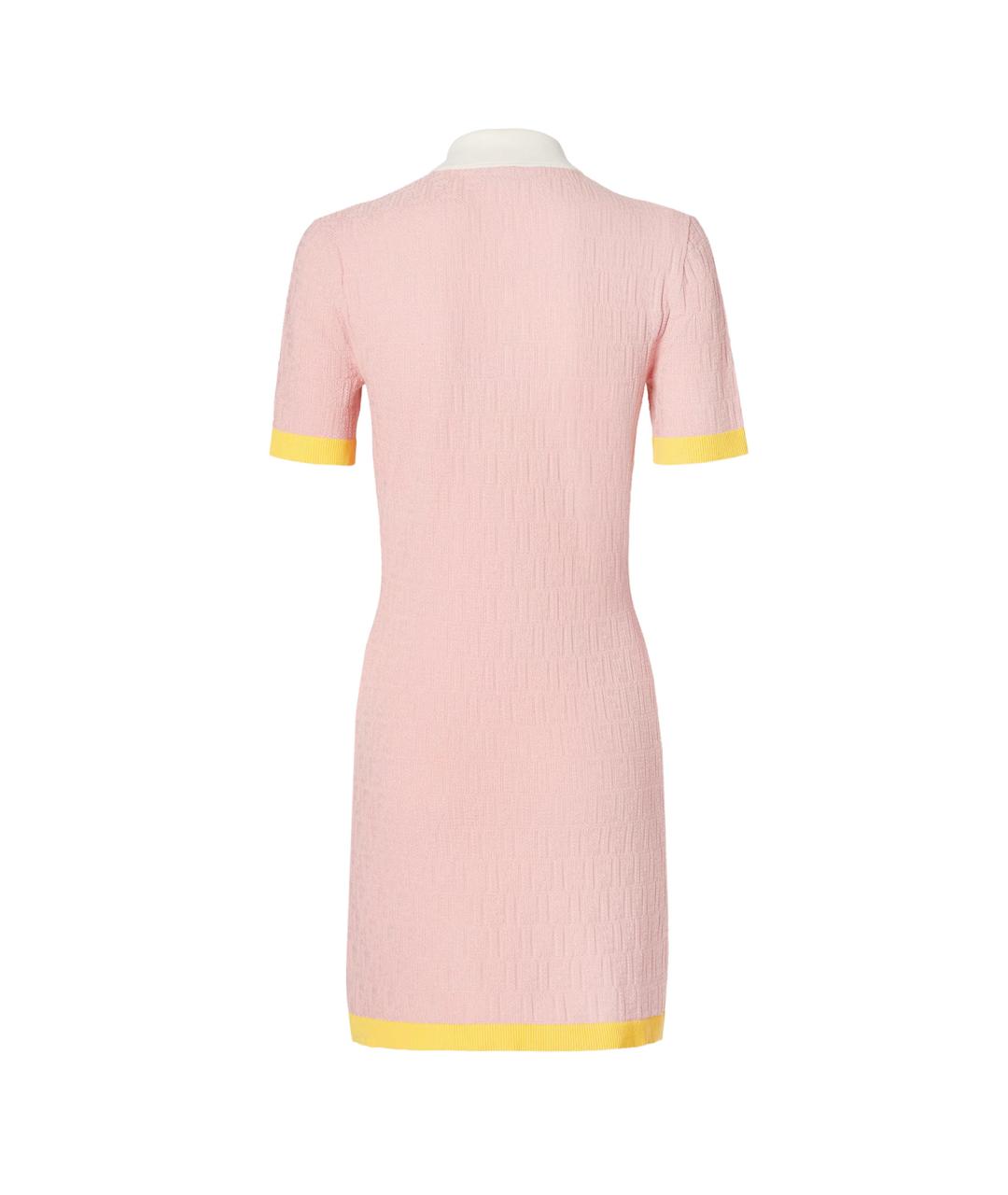 FENDI Розовое хлопковое повседневное платье, фото 2