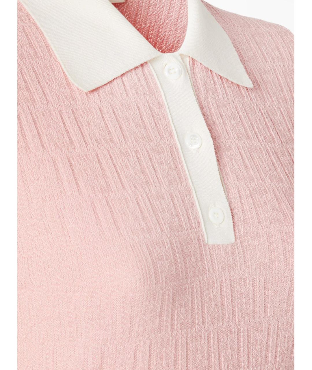 FENDI Розовое хлопковое повседневное платье, фото 3