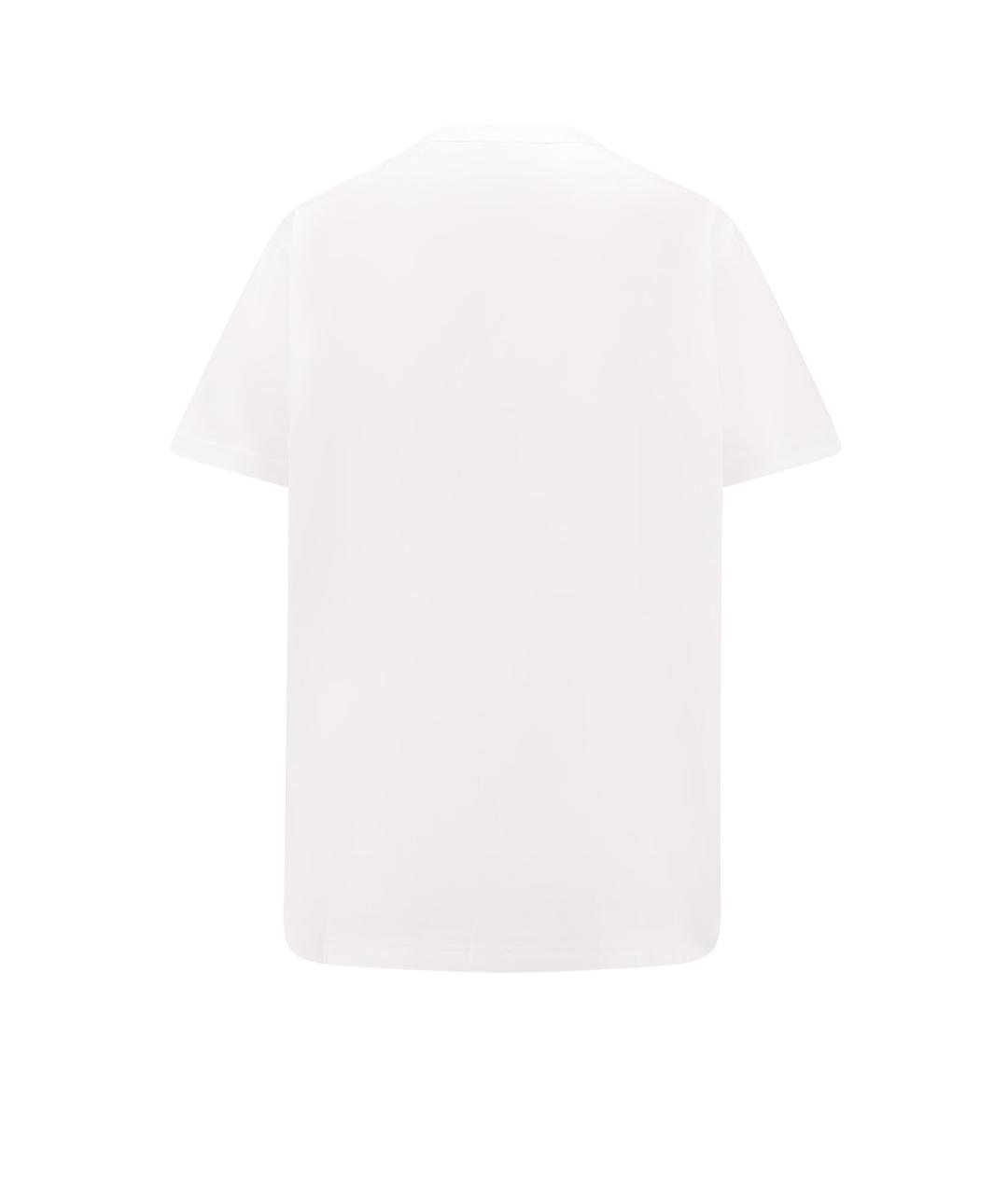 BURBERRY Белая хлопковая футболка, фото 2