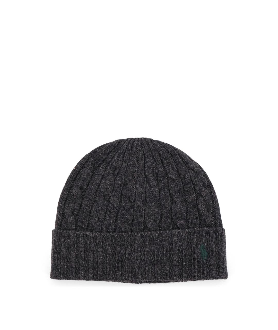 POLO RALPH LAUREN Серая шерстяная шапка, фото 1