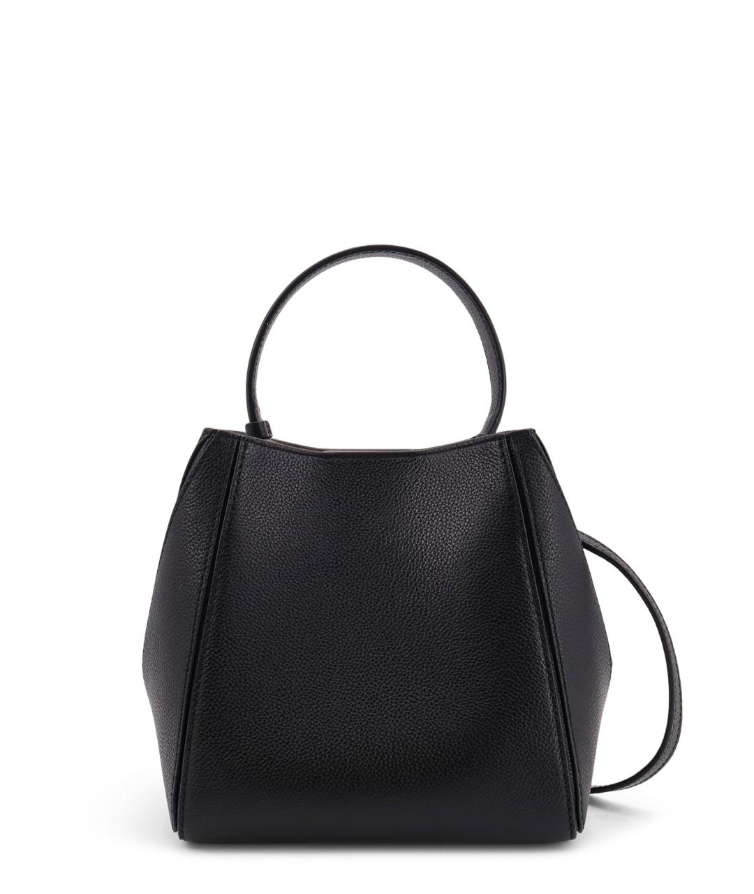 TORY BURCH Черная кожаная сумка тоут, фото 2