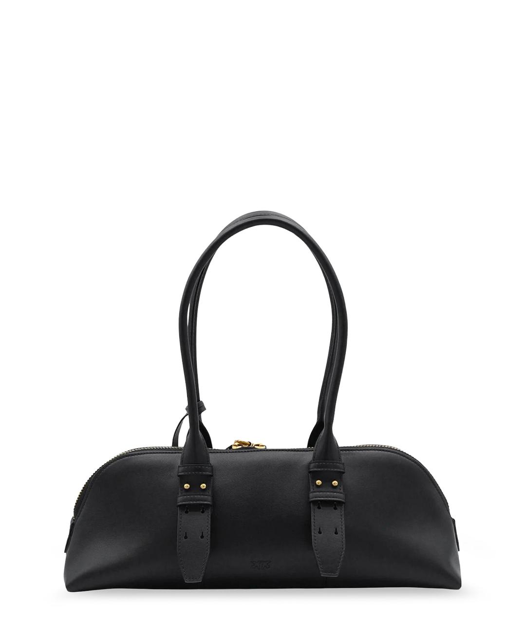 PINKO Черная кожаная сумка через плечо, фото 2