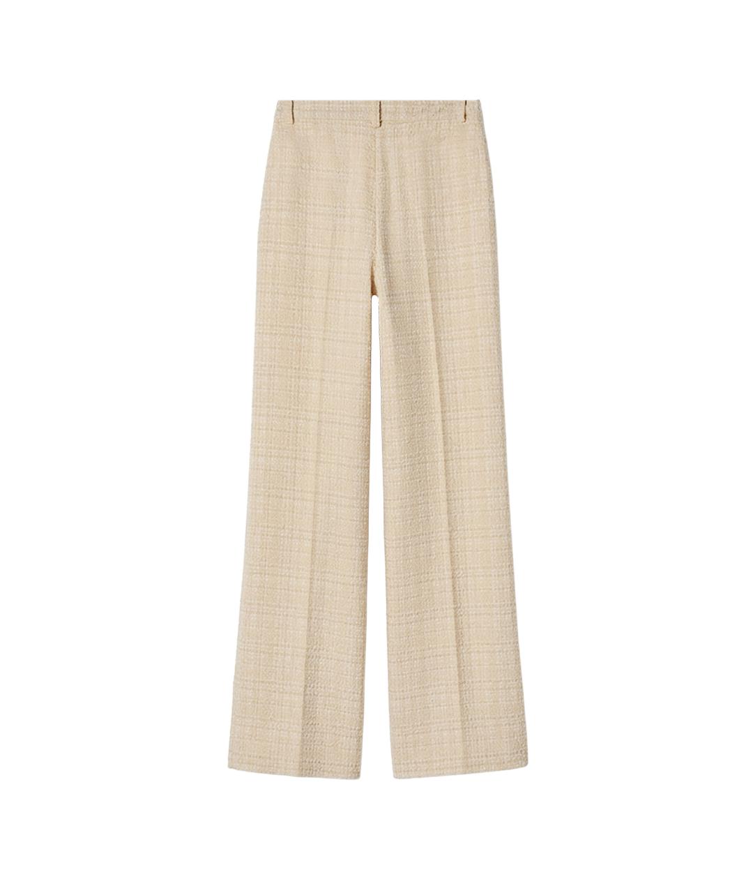 GUCCI Бежевые хлопковые прямые брюки, фото 2