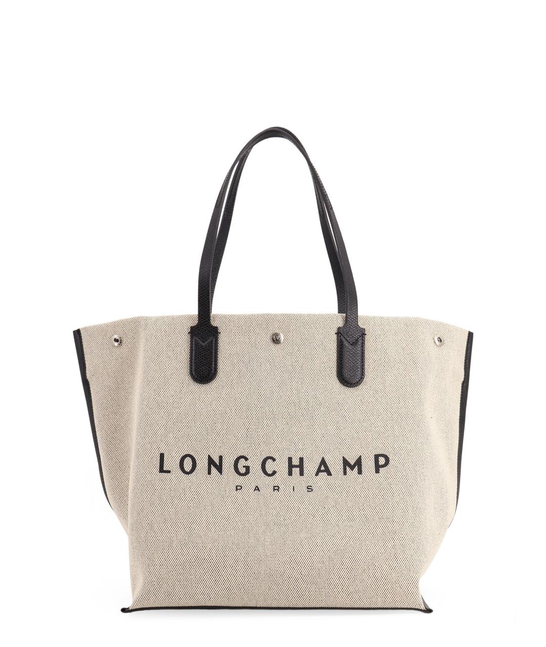 LONGCHAMP Бежевая тканевая сумка тоут, фото 1