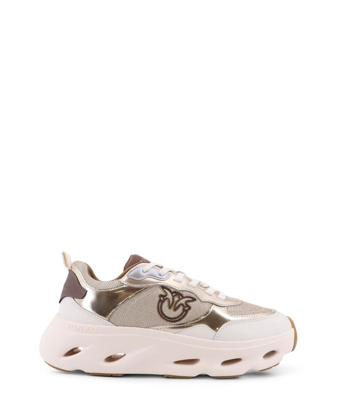 PINKO Бежевые текстильные кроссовки, фото 1