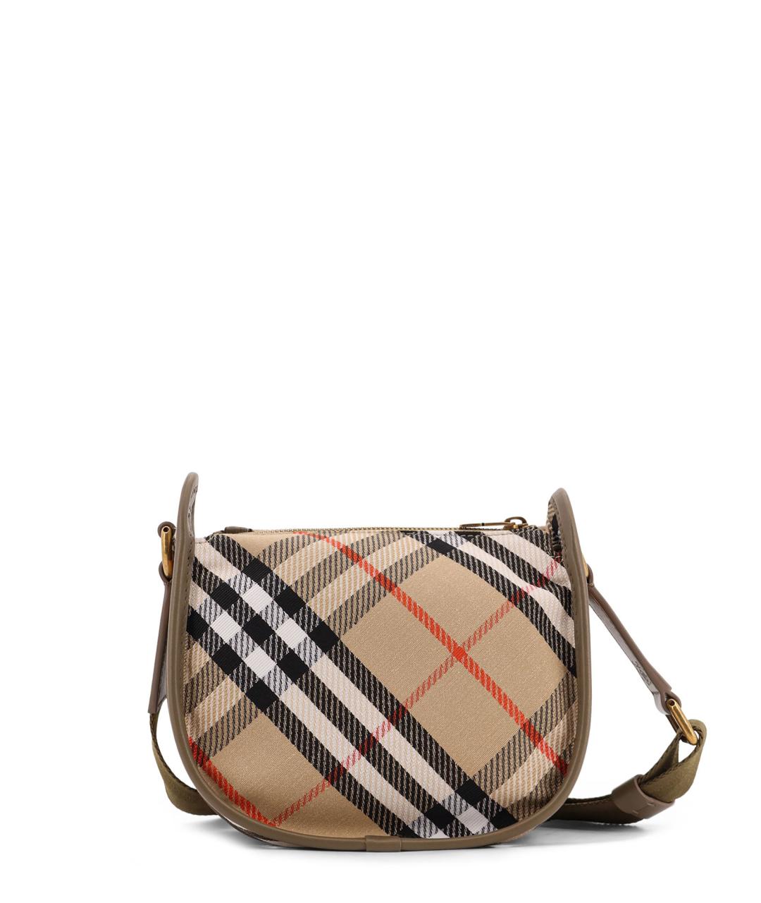 BURBERRY Бежевая тканевая сумка через плечо, фото 2