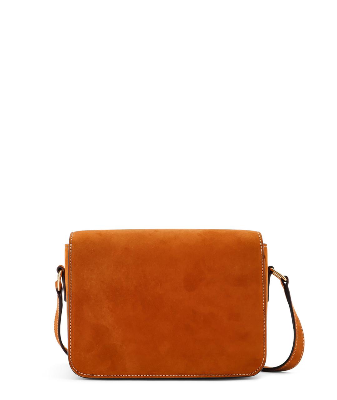 CELINE Коричневая замшевая сумка через плечо, фото 2