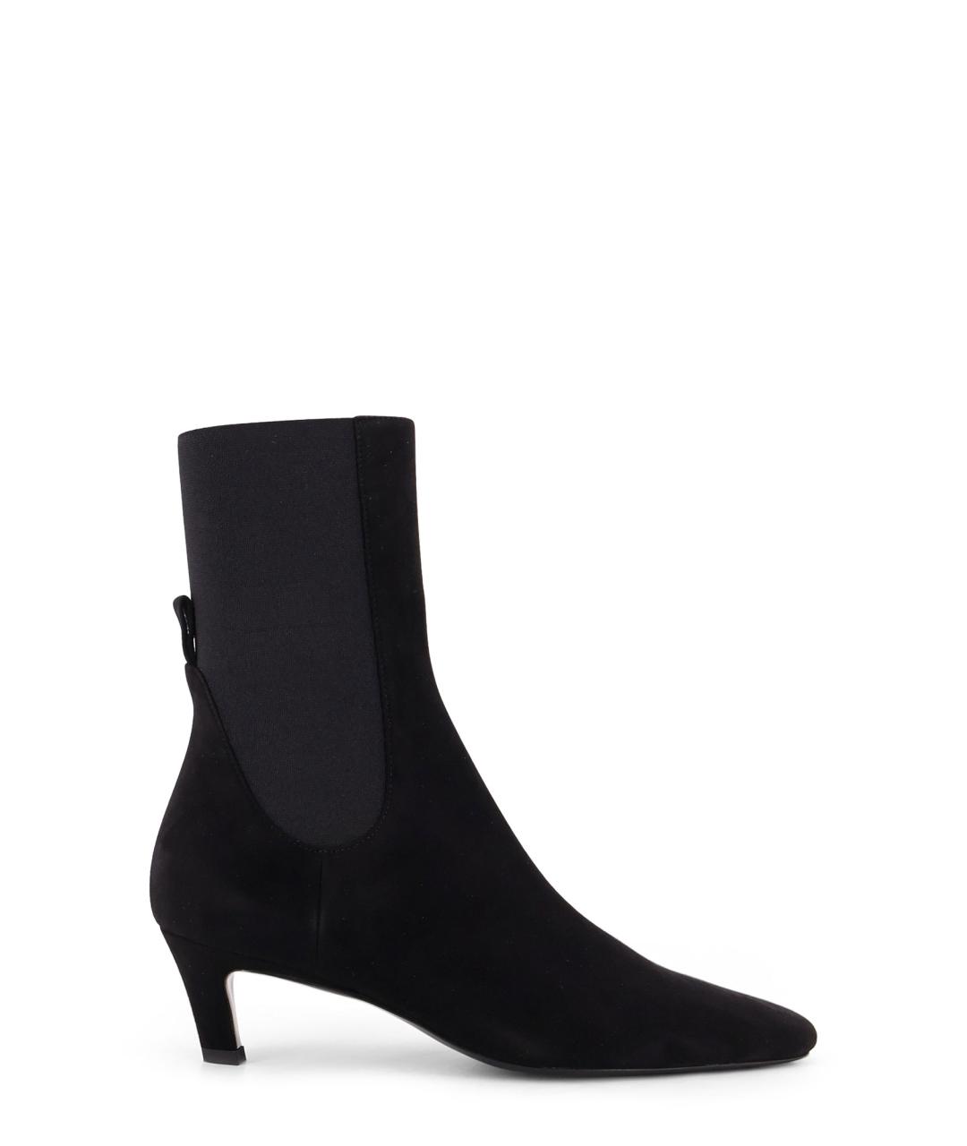TOTEME Черные кожаные ботильоны, фото 1