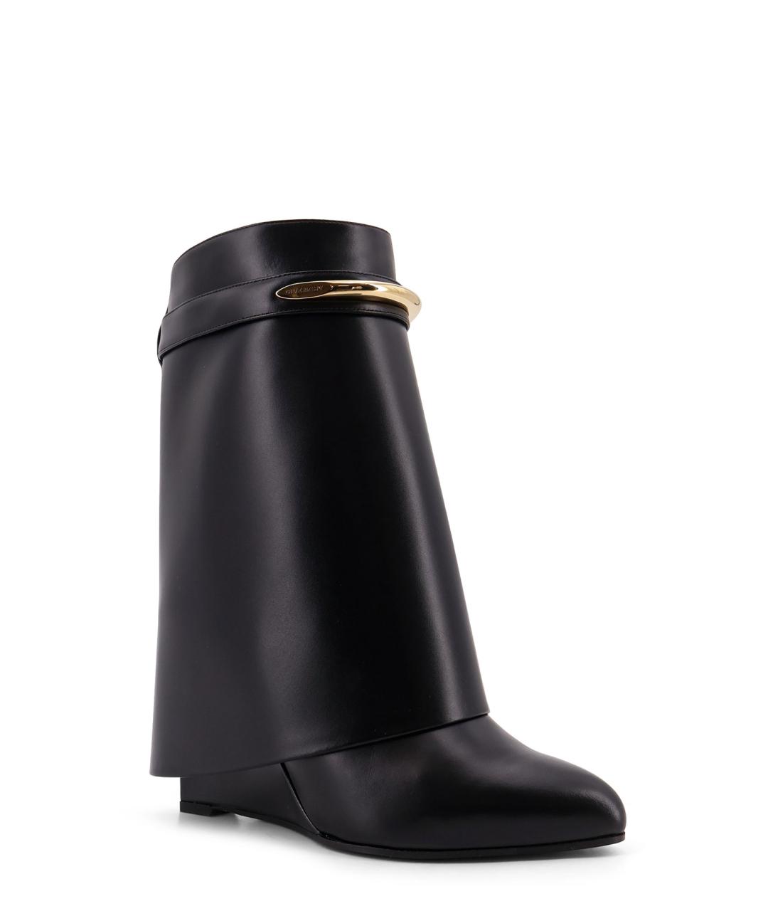 GIVENCHY Черные кожаные полусапоги, фото 2