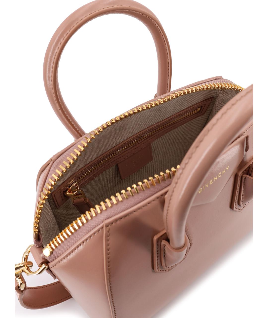 GIVENCHY Розовая кожаная сумка тоут, фото 4